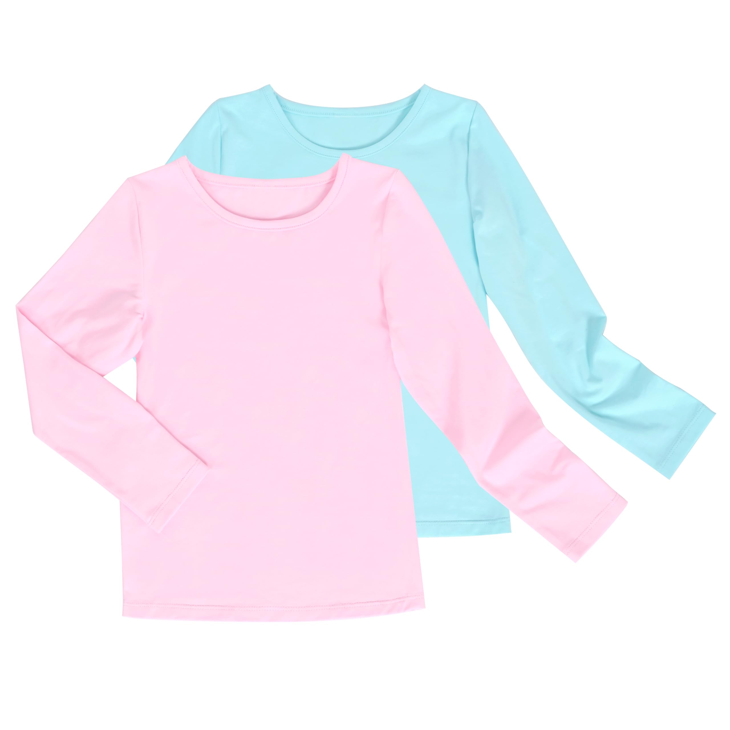 Sunny Fashion 2 Pack Girls Top Tee Shirt Base Layer Comfort Cotton Soft