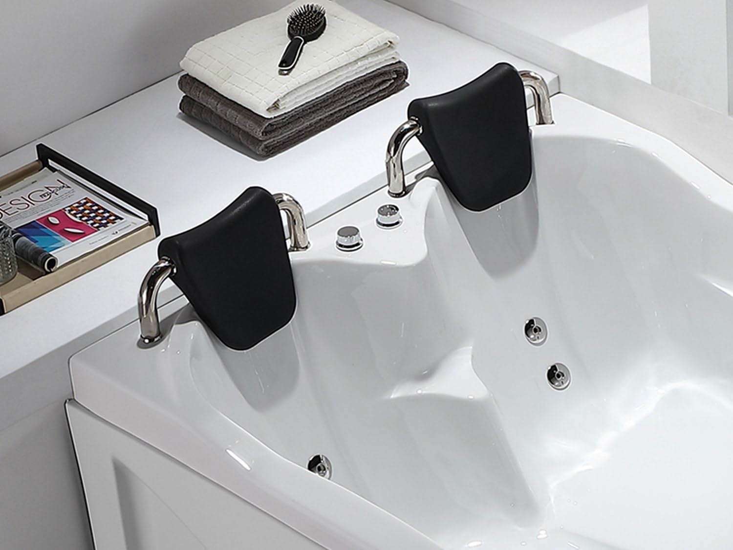 RAFINA - Vasca da bagno a 2 posti, 385 l, 181 x 121 x 65 cm, angolo sinistro, confezione singola