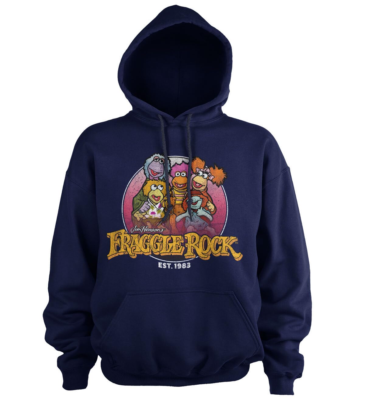 Fraggle Rock Officially Licensed Since 1983 Hoodie (Navy), Medium