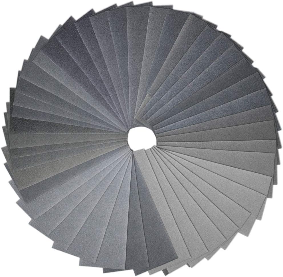 Anezus 90Pieces Sandpaper Assortment 400 to 3000 5000 7000 Grit Wet Dry
