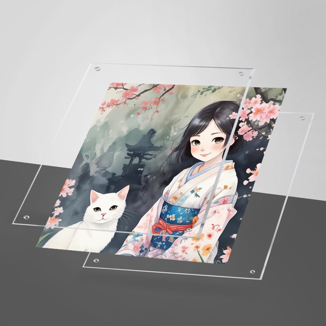バレリーナのアクリル画色紙サイズ　フレームなし 小色紙額 | アクリ屋ドットコム