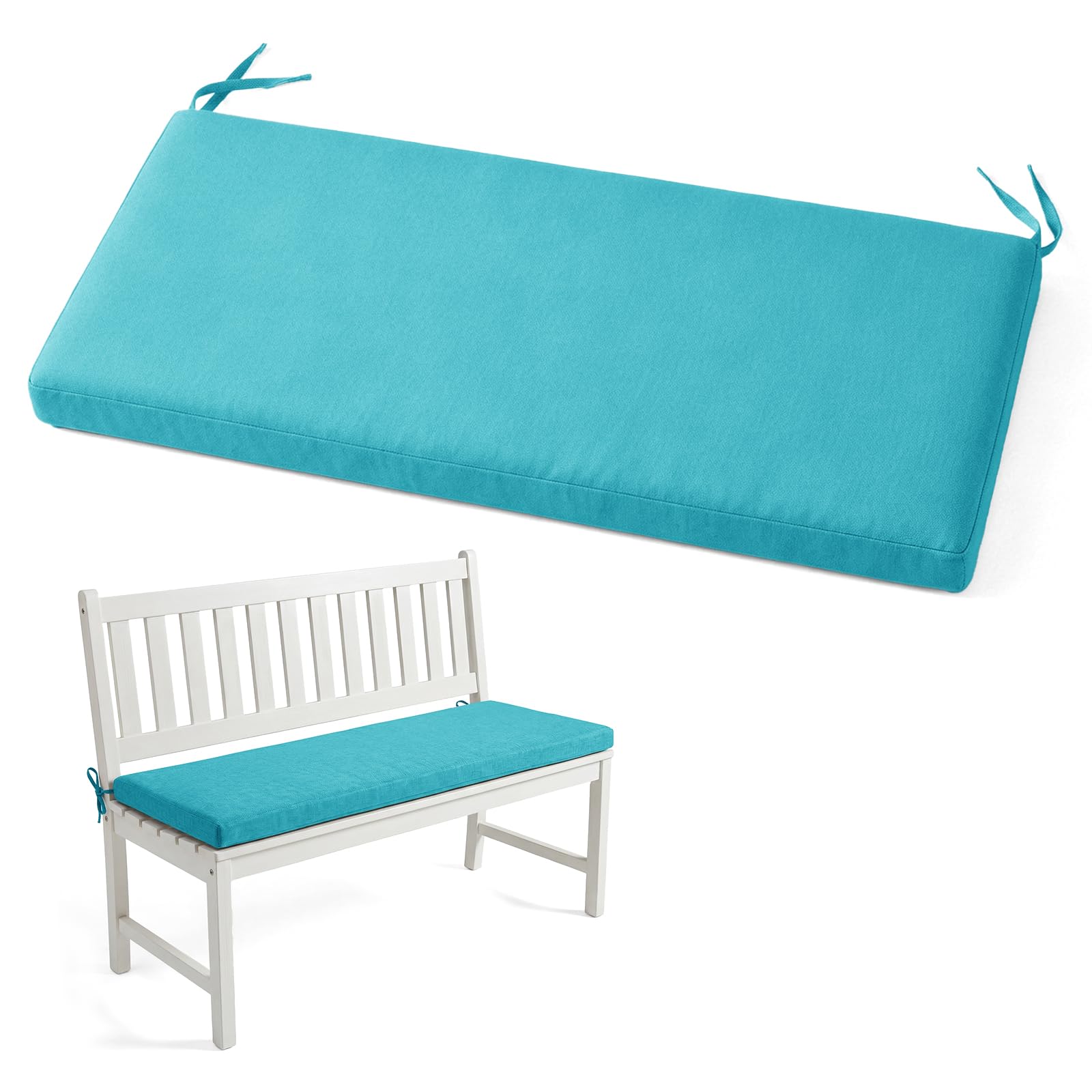 Linen Patio Furniture Cushions,Garden Bench Seat Pad,Indoor Bench Cushion