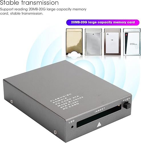 Miniatura 5 de Lector de memoria ATA PCMCIA, lector de PC USB2.0, con luz indicadora, lectura, PC ATA, soporte de lectura de 20 MB a 20 G