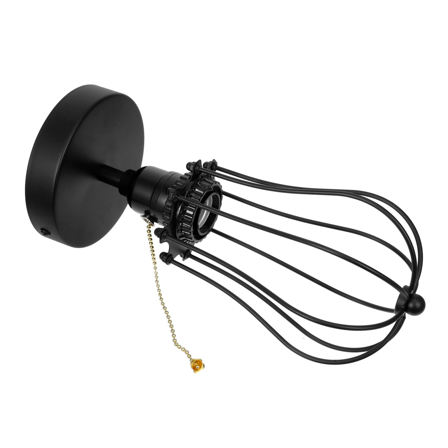 Balacoo E27 Light Socket for Wall Mounting Iron Retro Lamp Holder Wall Sconce Light Bulb Socket