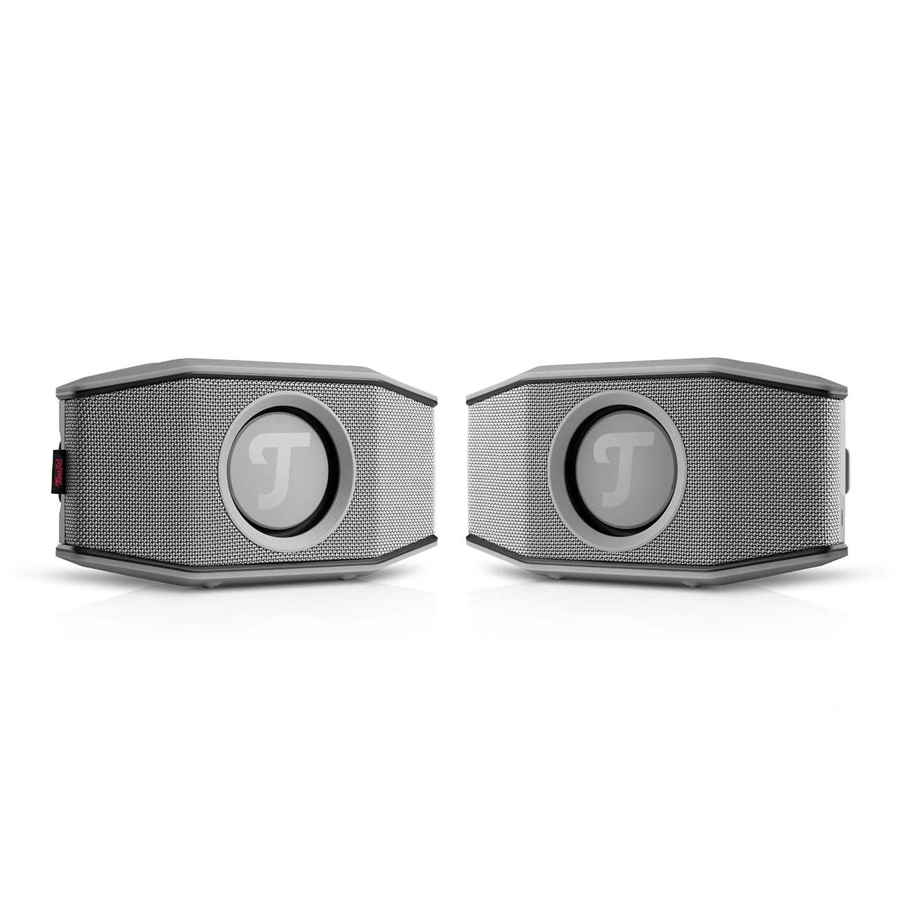 Teufel ROCKSTER GO 2 Stereo Set Speaker Bluetooth - Altoparlante portatile per esterni, con batteria a lunga durata (28 ore), impermeabile IP67, scheda audio USB, outdoor - grigio