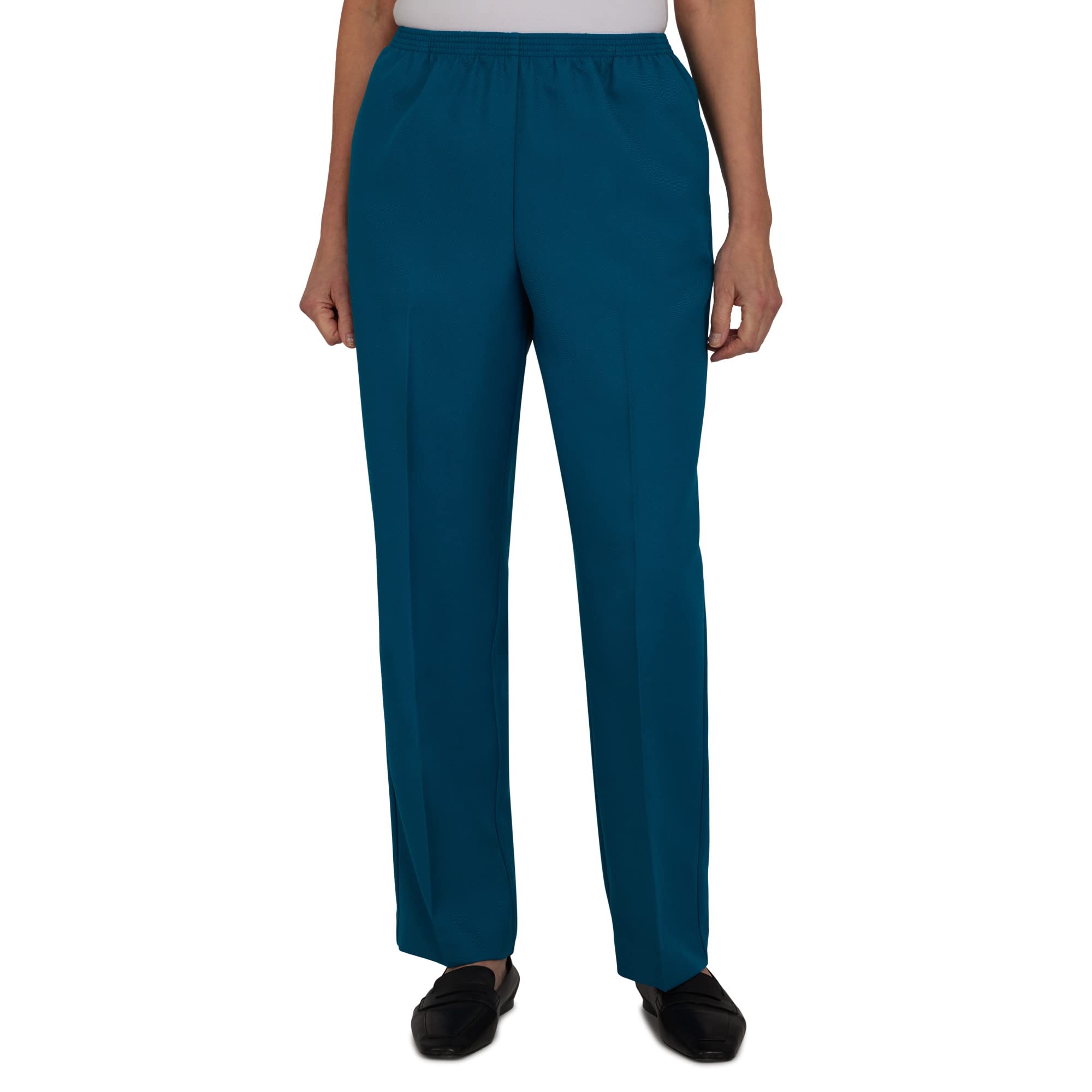 Alfred Dunner Womens Petite Twill Average Length Pant