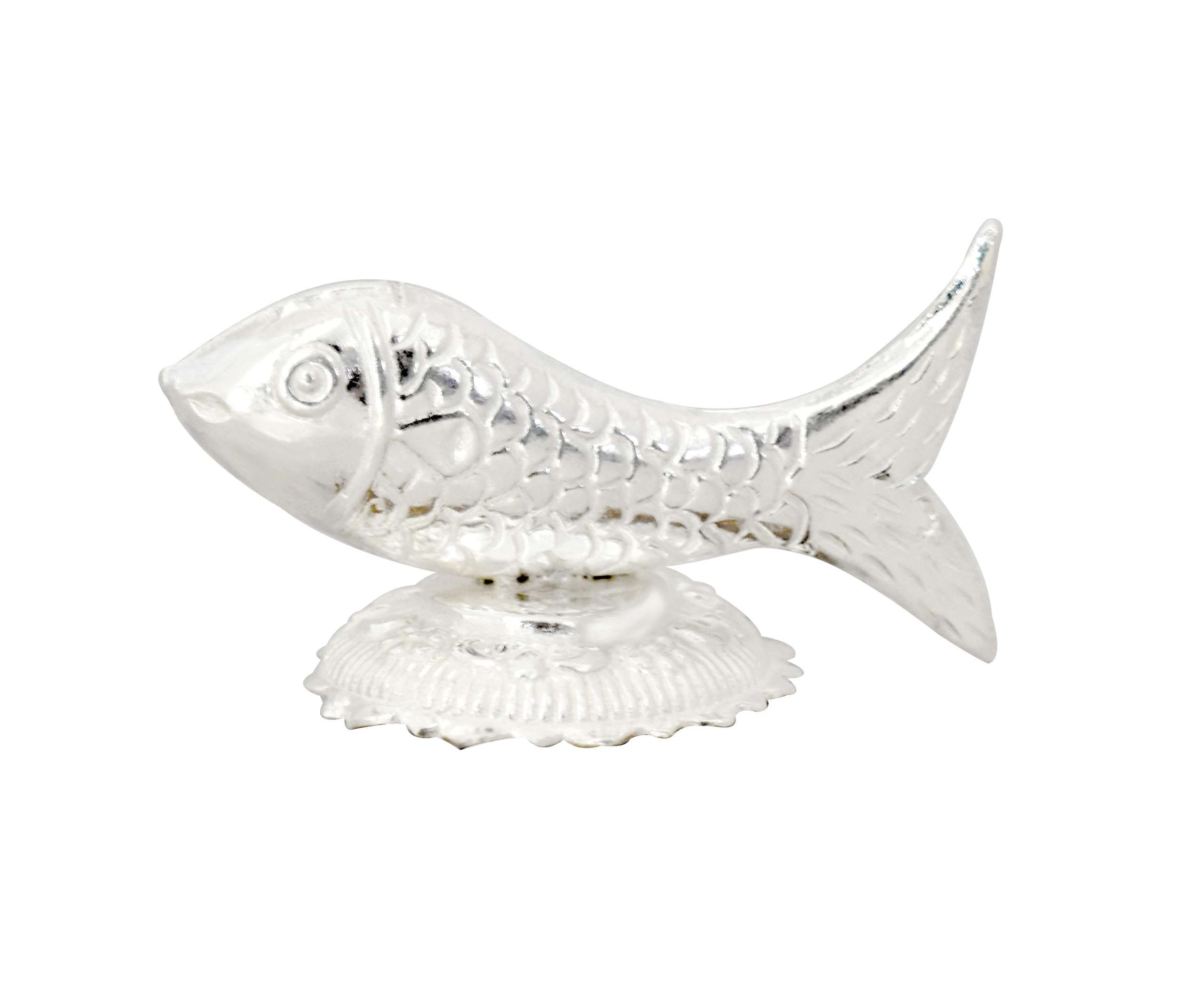 KMJ Pure Silver Fish Idol/Statue/Figurine for Vastu and Wealth| Chandi ki Machli | Handcrafted Fine Silver Decorative Showpiece | Good Luck Symbol for Home, Office & Gifting-image-22