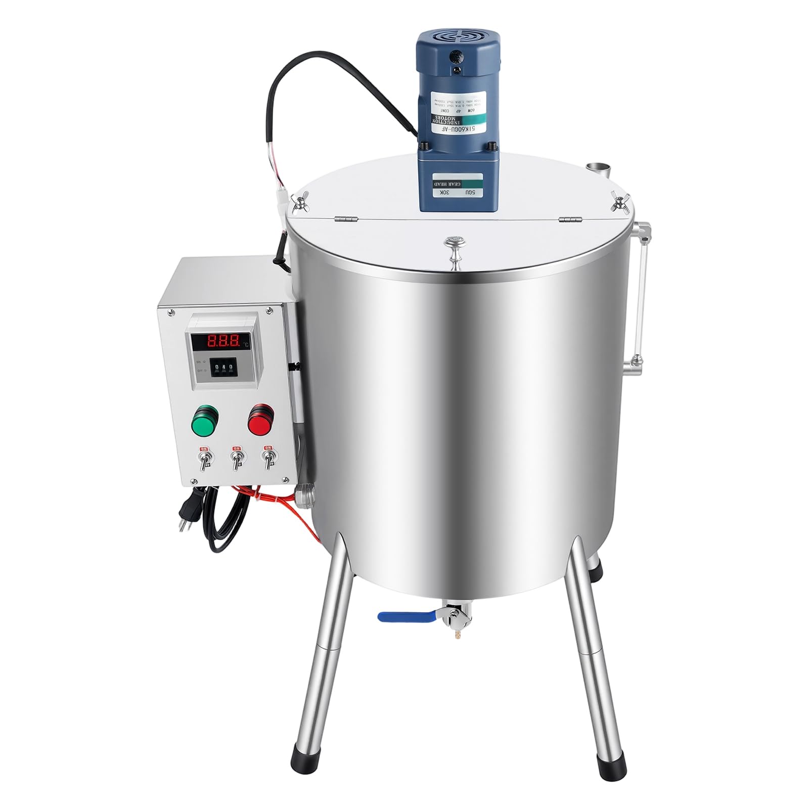 30L 8Gal Lipstick Filling Machine 120W 110V Heating Mixing Filling Machine with Stirrer and Support Pillars Stainless Steel