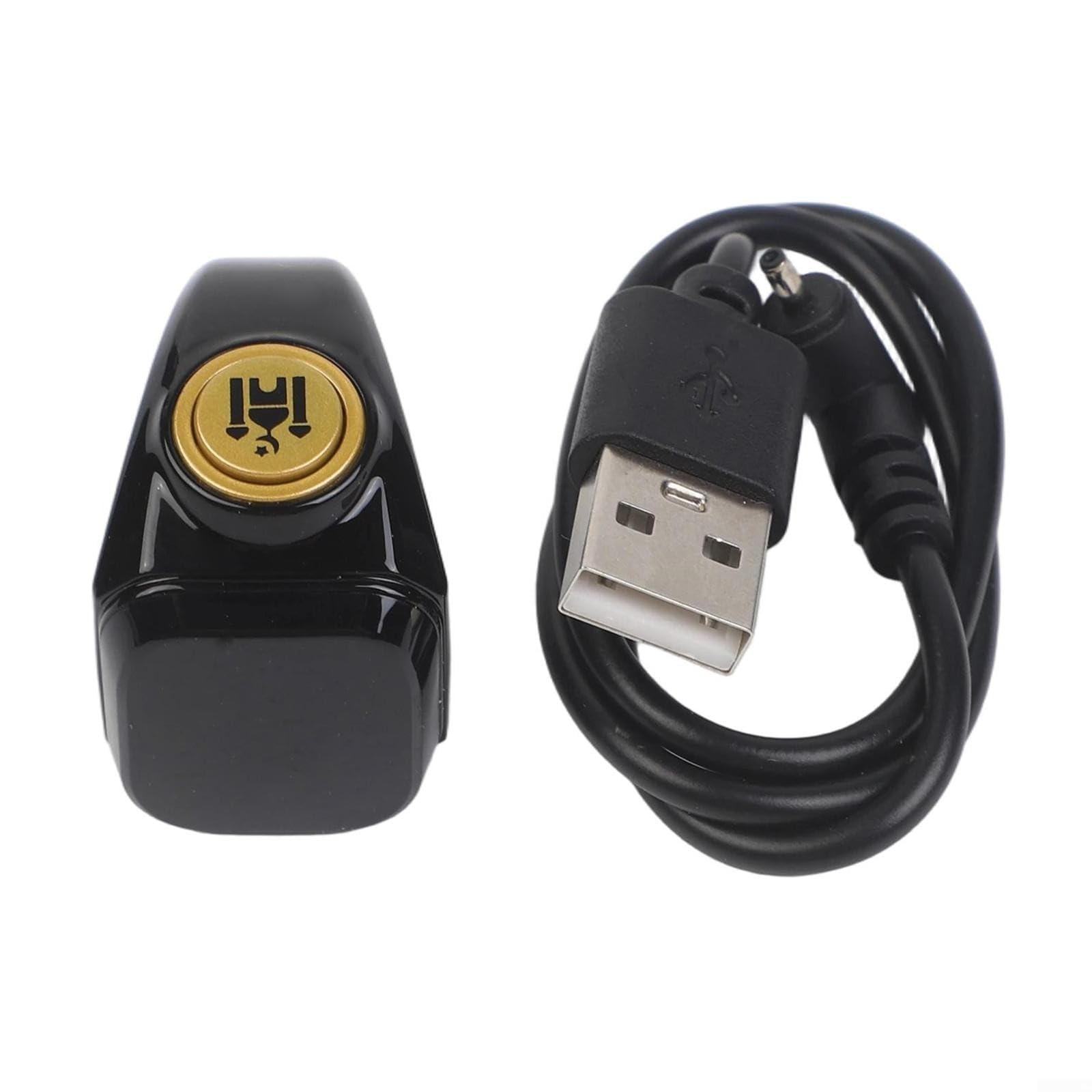 Anello Tasbih elettronico intelligente, contatore digitale ricaricabile per Zikr con gamma 99999, contatore di preghiera impermeabile per musulmani (22 mm nero)