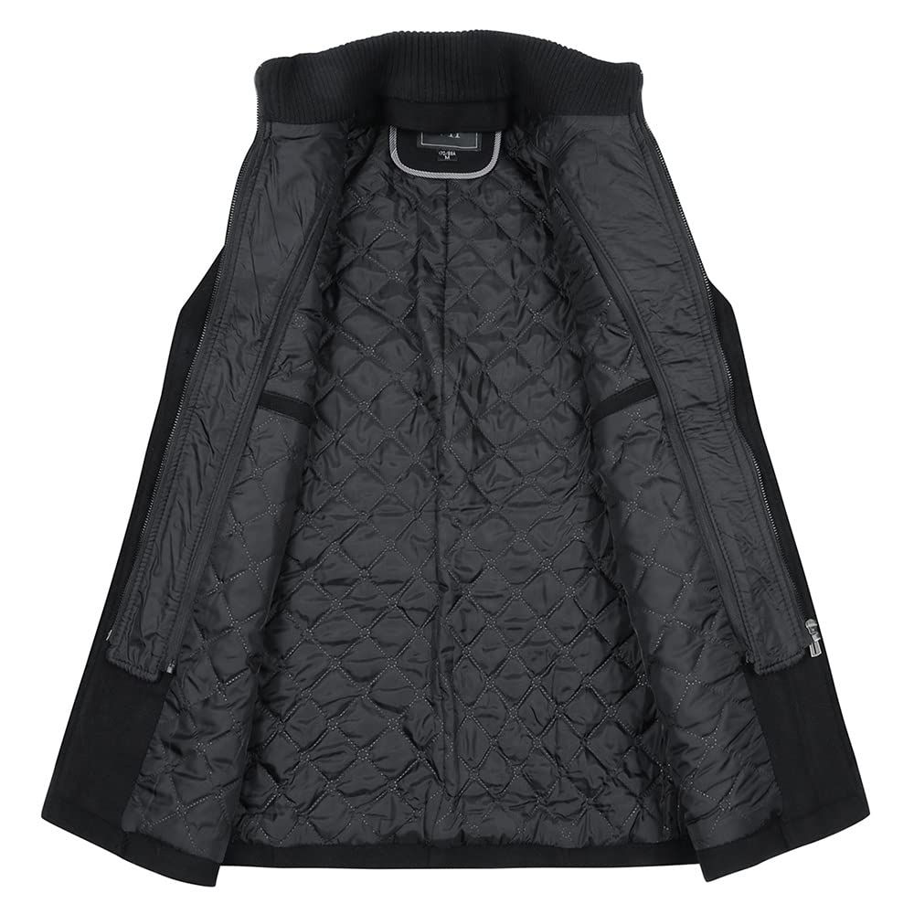 YOUTHUP Cappotto da Uomo in Lana Corto Invernale Spesso Cappotto Giacca Casual Regular Fit