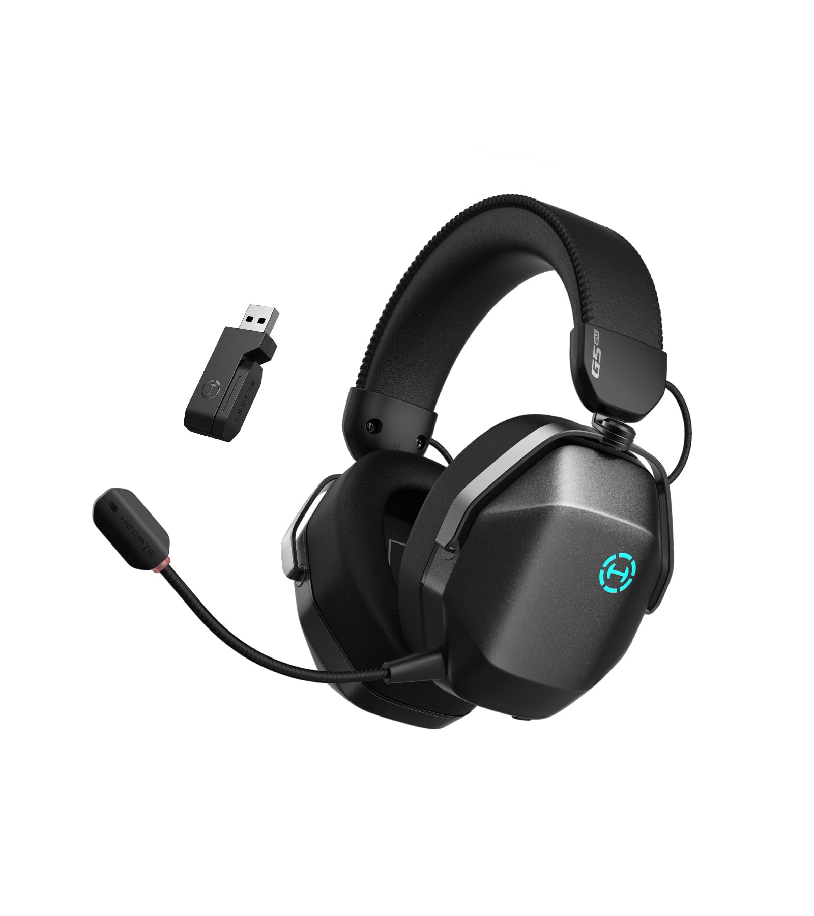 Edifier G5 MAX Auriculares Gaming Inalámbricos con THX Spatial Audio, Gris | Controlador PEN de 53 mm, 305h Autonomía,Hi-Res Audio, Conexión 2,4GHz/Bluetooth 6.0, Micrófono Desmontable