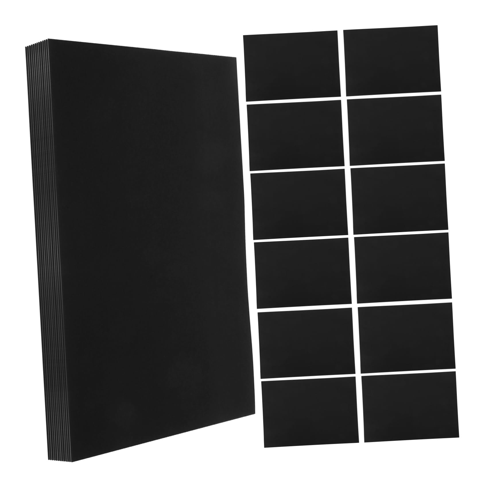 VILLCASE 250 G/m² Papier Cartonné Noir A3 Papier Cartonné Fait Main 50 Feuilles pour Origami Dessin Peinture