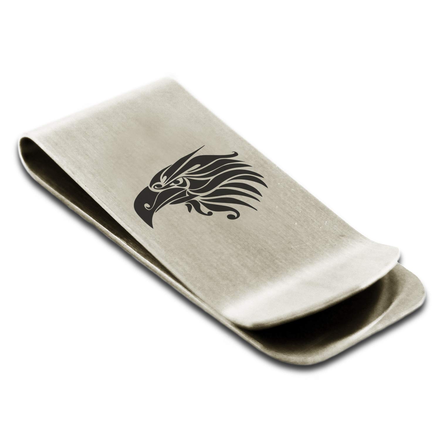 Tioneer Stainless Steel Tribal Eagle Money Clip Credit Card Holder