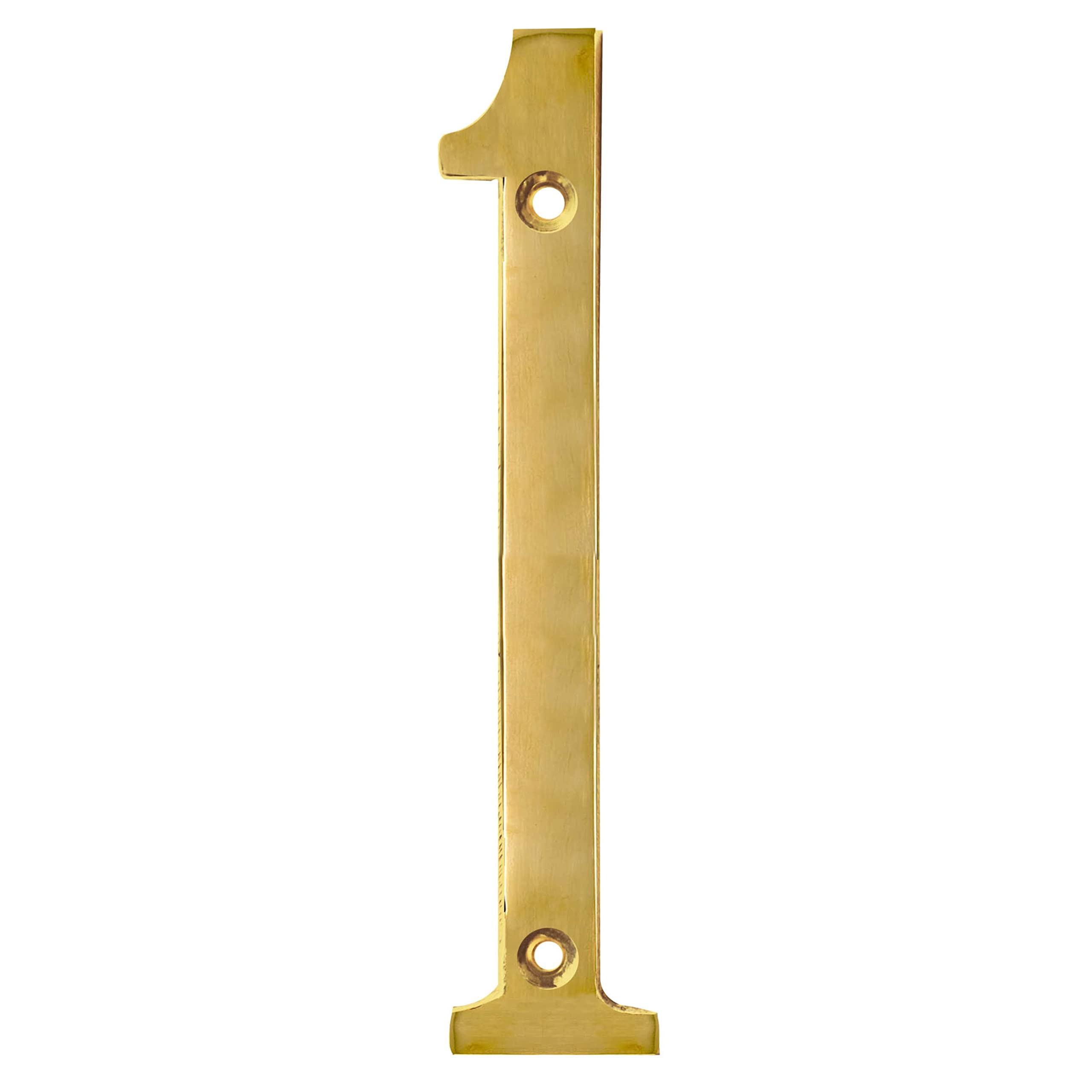 Pure Source India Brass House Hotel Door Number 4 Inch - No 1 (One - 1 Piece)