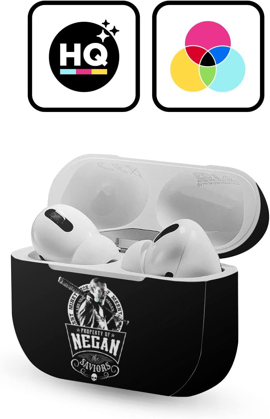 Head Case Designs Officially Licensed AMC The Walking Dead Negan Biker Art -Saviors Assorted III Vinyl Sticker Skin Decal Cover Compatible with AirPods Pro