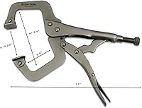 Vista 3 de Paquete de 2 alicates de bloqueo con abrazadera en C de 11 pulgadas, almohadillas giratorias