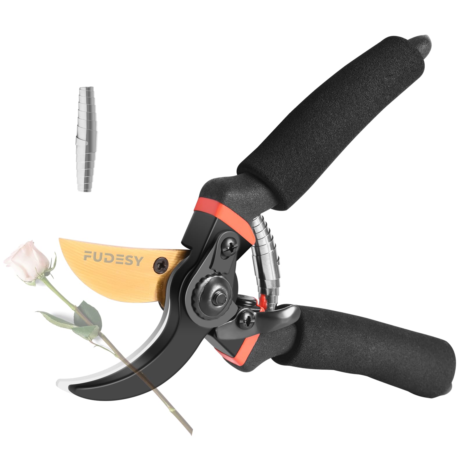 8.5" Pruning Shears For Gardening - Premium Garden Scissors Heavy Duty Tool, Professional Titanium Bypass Garden Shears Steel, Ultra Sharp, Handle Pruners Clippers Through Anything in Your Yard.
