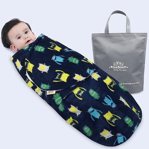 Miniatura 8 de BlueSnail Manta para bebé, suave y cómoda, manta de recepción fácil de envolver para recién nacido, adecuada para 0-33-6 meses (mono gris, 0-3 meses)