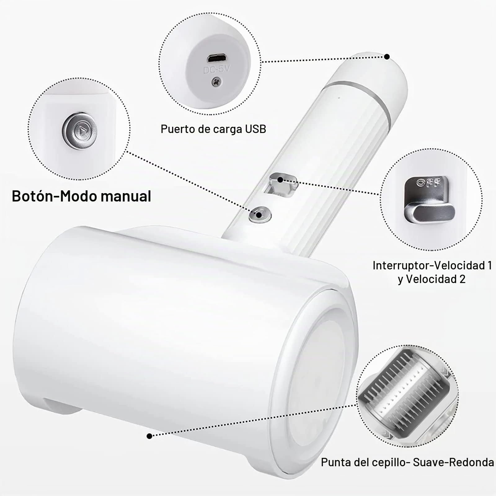 Cepillo Eléctrico para Desenredar Mascotas, Removedor De Enredos Profesional con Ajuste De 2 Velocidades Y Carga USB, para Desenredar Mascotas con Cabello Largo, Rizado Y Enmarañado