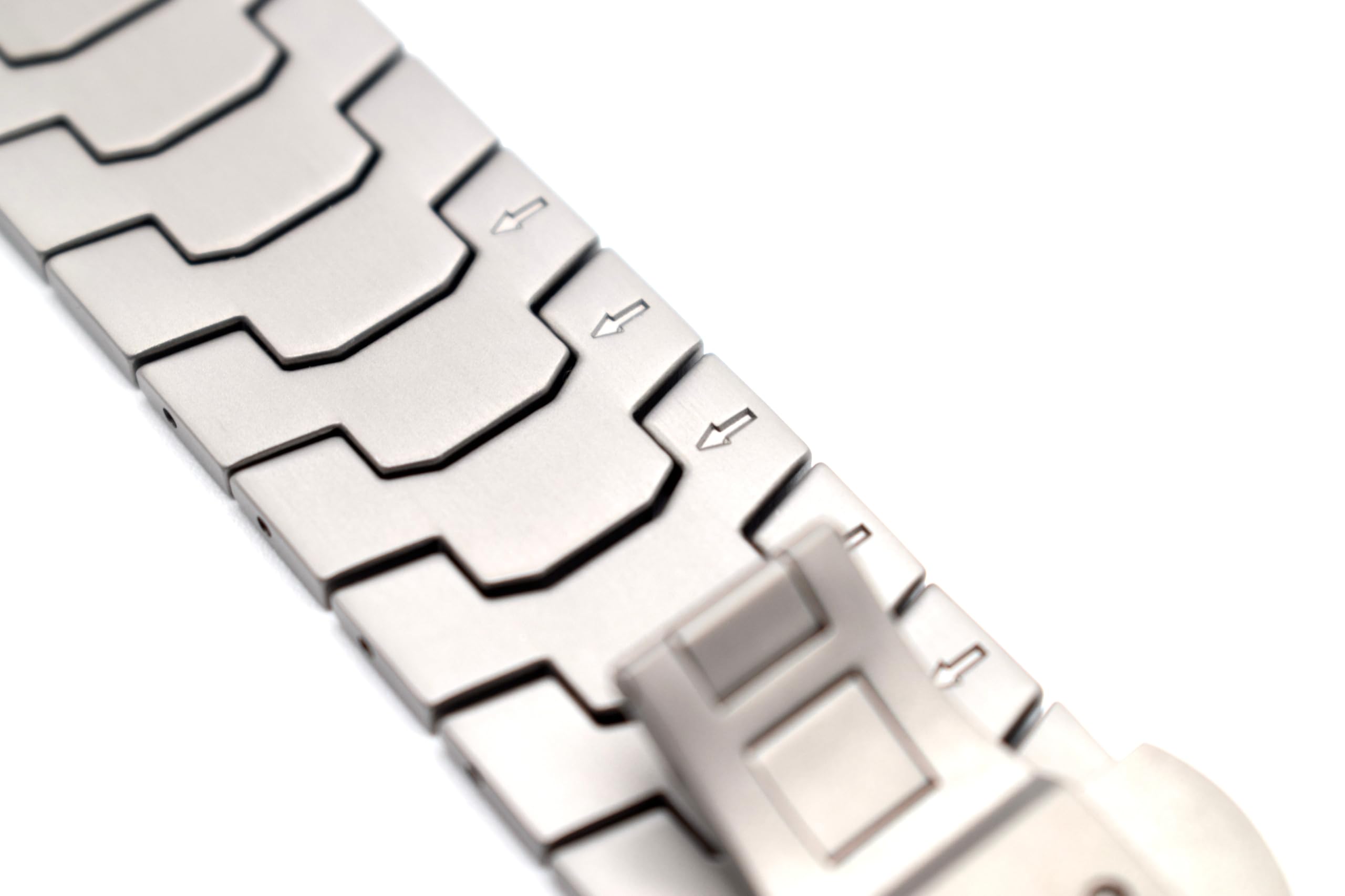Titanarmband für Apple Watch 42/44/45/46/49 mm – Gebürstetes Premium Gliederarmband mit sicherer Faltschließe – Für Ultra & Series