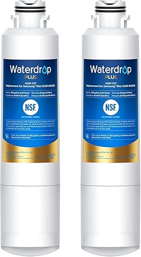 Waterdrop Plus DA29-00020B NSF 401&53&42 - Filtro de agua para refrigerador certificado, repuesto para filtro de agua Samsung DA29-00020B, HAF-CIN,