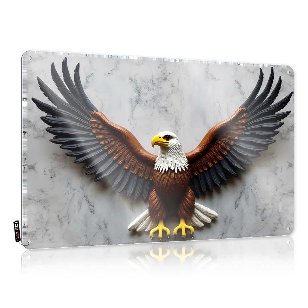 Indie Decor Sweet Funny Vintage Signs | Symbolic Eagle Statue: A Majestic Display Grunge For Camper Living Room(20X30CM)
