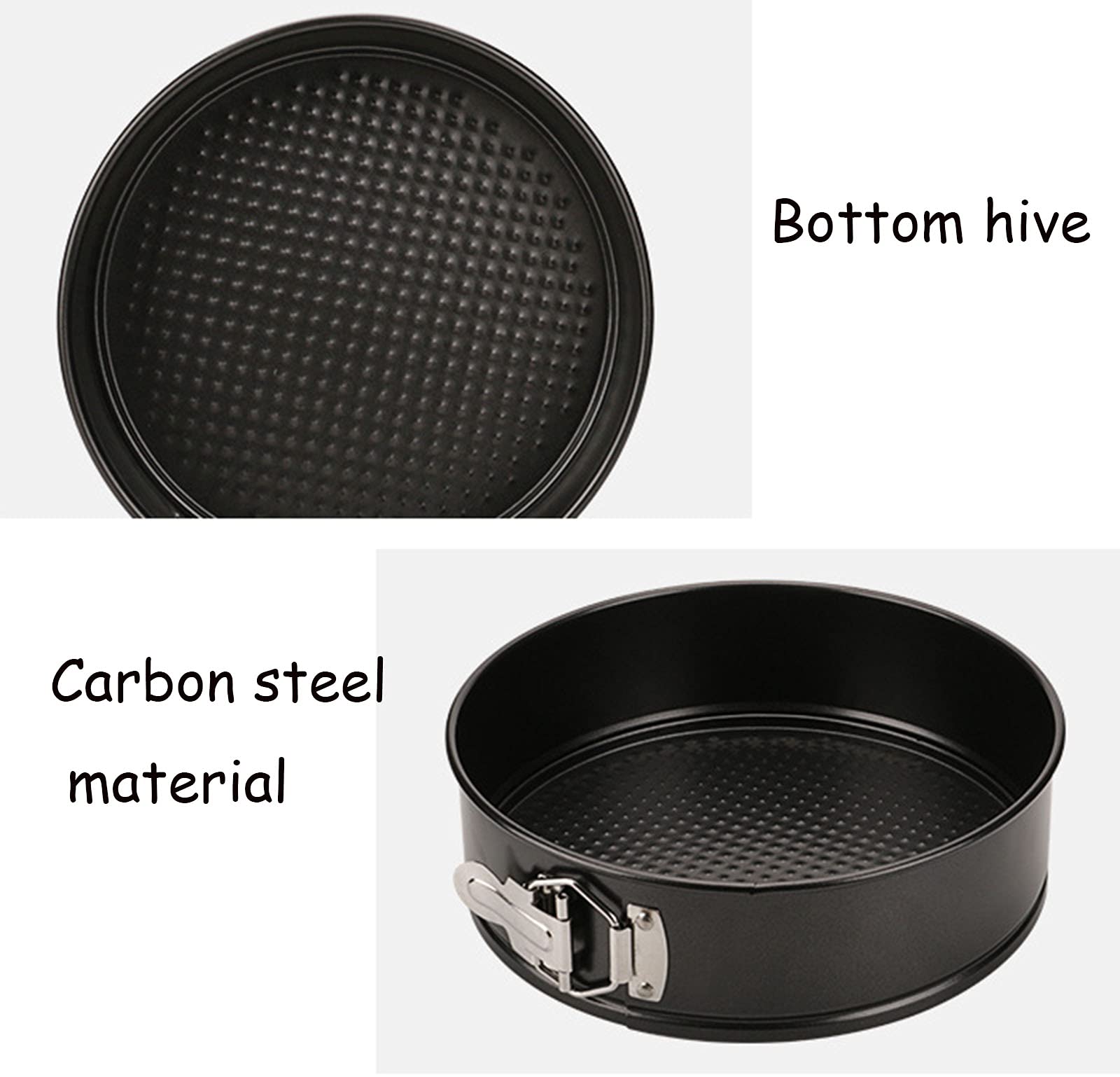Juego de moldes Desmontables, Molde Desmontable de 23 cm (9 Pulgadas) Antiadherente y a Prueba de Fugas para Tarta de Queso, 3 moldes antiadherentes para Tarta de qu，10 Inch