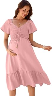 Vestidos de maternidad para mujer, de manga corta, de verano, para embarazadas, con…