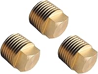 Vista 1 de DEWHEL Tapones de drenaje de latón NPT de 1/2 pulgada, 3 tapones de drenaje de repuesto para casco de barco para Bayliner Four Winns Glastron Larson