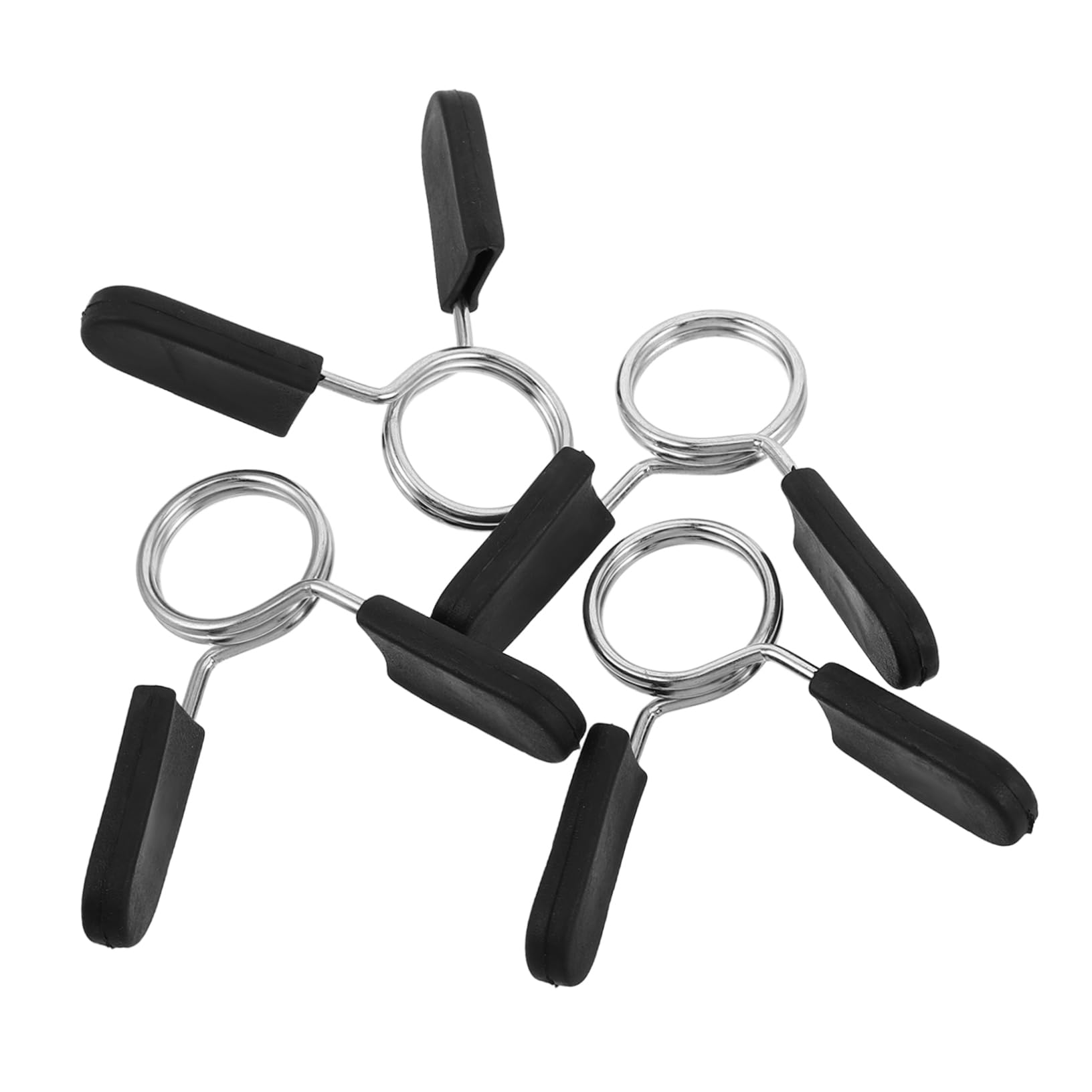 KICHOUSE Sturdy Weight Bar Clamps with Handle Spring Dumbbell Handles Connector for Barbell