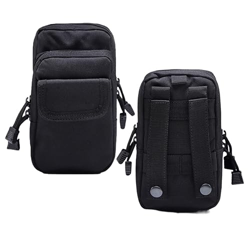 Organizador de almacenamiento portátil, 2 unidades, para cigarrillos, encendedores, caja de almacenamiento para senderismo y ciclismo (color negro)