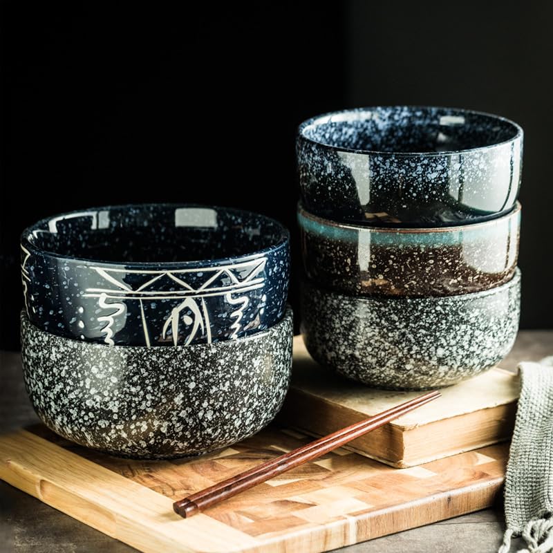 Ceramiczna zastawa stołowa Kreatywna japońska miska na makaron błyskawiczny gospodarstwa domowego duża ceramiczna miska na zupę z makaronem miska Congee miska do ramenu miska zastawa stołowa (Color :