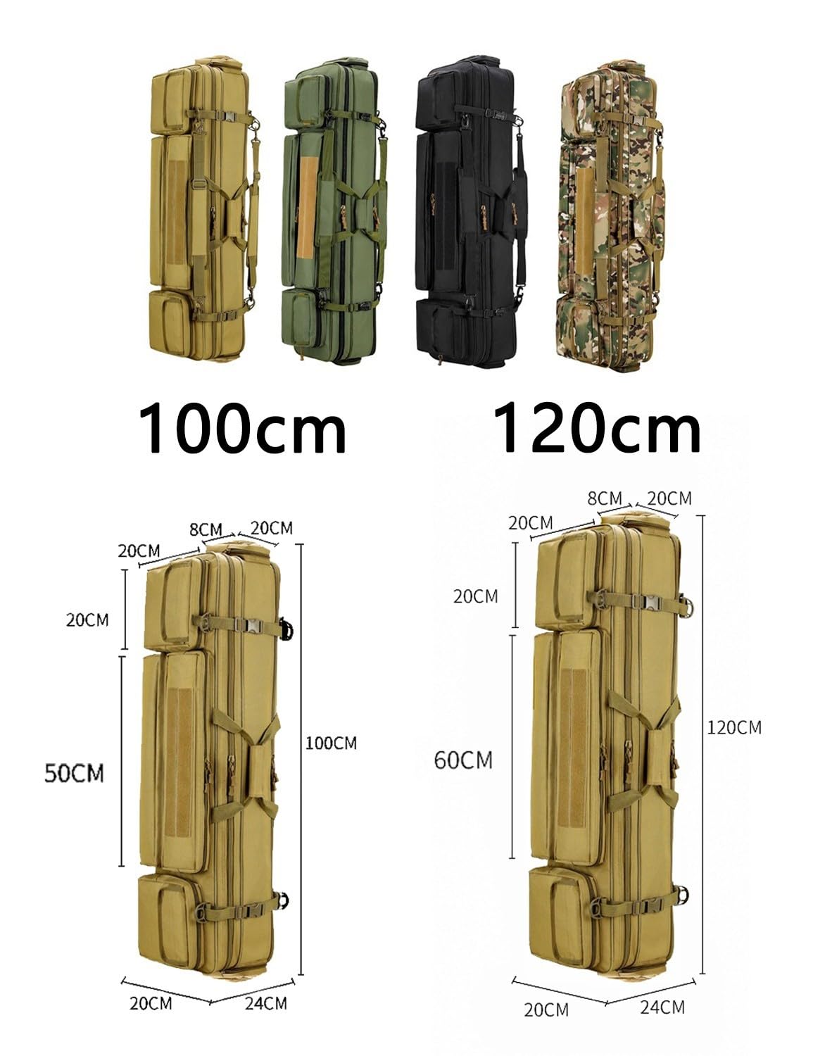 Impermeable Engrosado Maletin Arma Larga,Fundas Escopeta,Bolsa De Arma Táctica,Estuche Blando para Rifle con Correa De Hombro Portátil para Rifle Acolchada Cazar Y Disparar CS Paintball