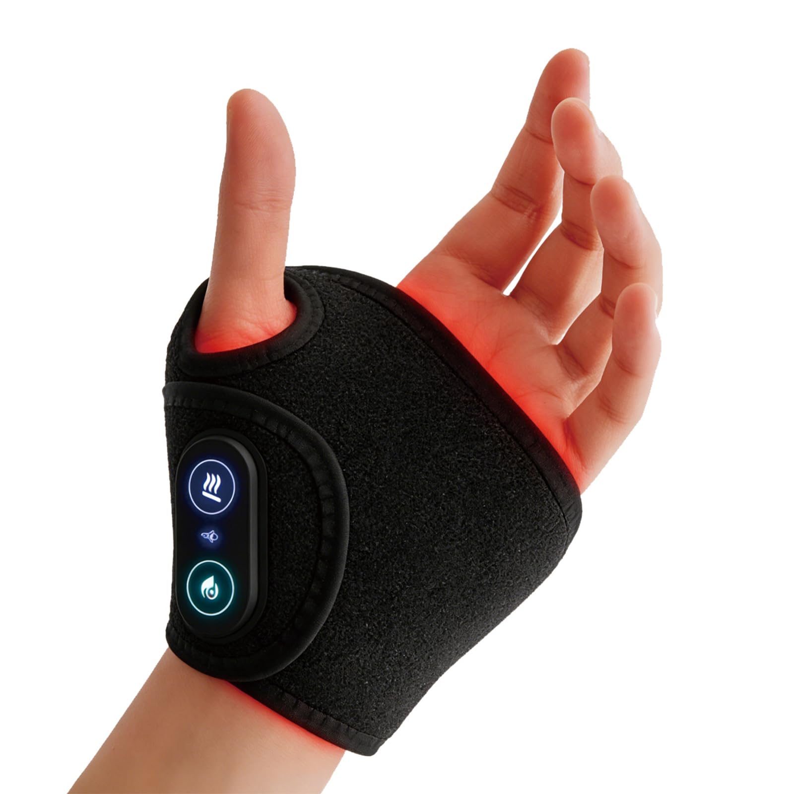 Masajeador de Muñeca Inalámbrico Vibratorio, Portatile Masajeador de Mano y Muñeca, Muñequera Térmica, con 3 Calor, 3 Modos para Calentamiento y Relajación para Muñeca, Mano