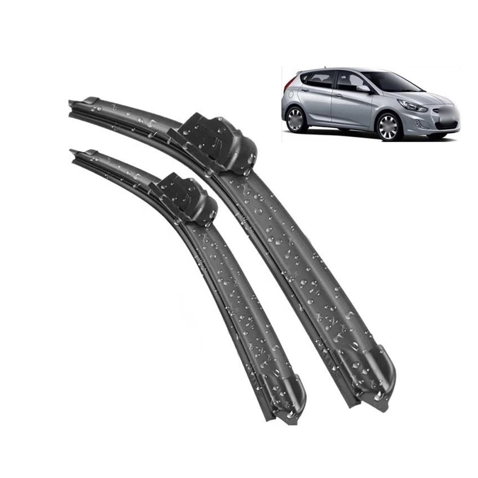 Wiper LHD Front Wiper Blades For Hyundai For Solaris 2010-2017 Windshield Windscreen Clean Window Car Rain Brushes 26"+16" wiper