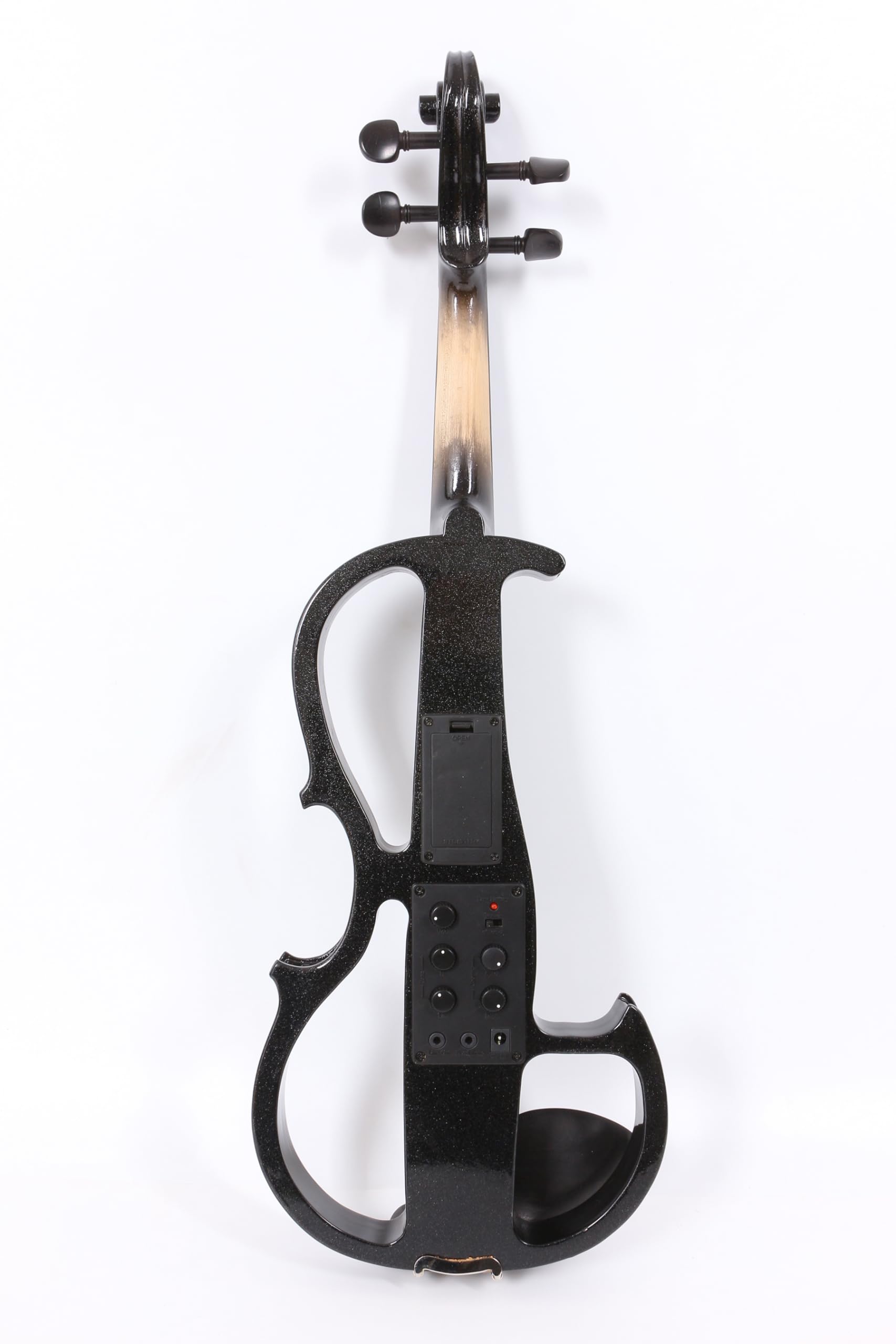 Yinfente 16 Zoll Elektrische Viola aus Massivholz mit Ebenholz Viola Griffbrett, Kinn, Viola Pins, Viola-Schleife, Schwarz Silent Voila für Profis oder Anfänger für