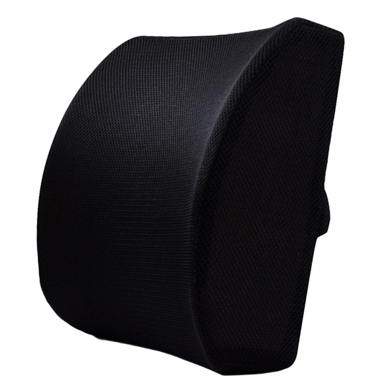 Coussin Lombaire Mémoire Coton Noir pour Voiture et Bureau