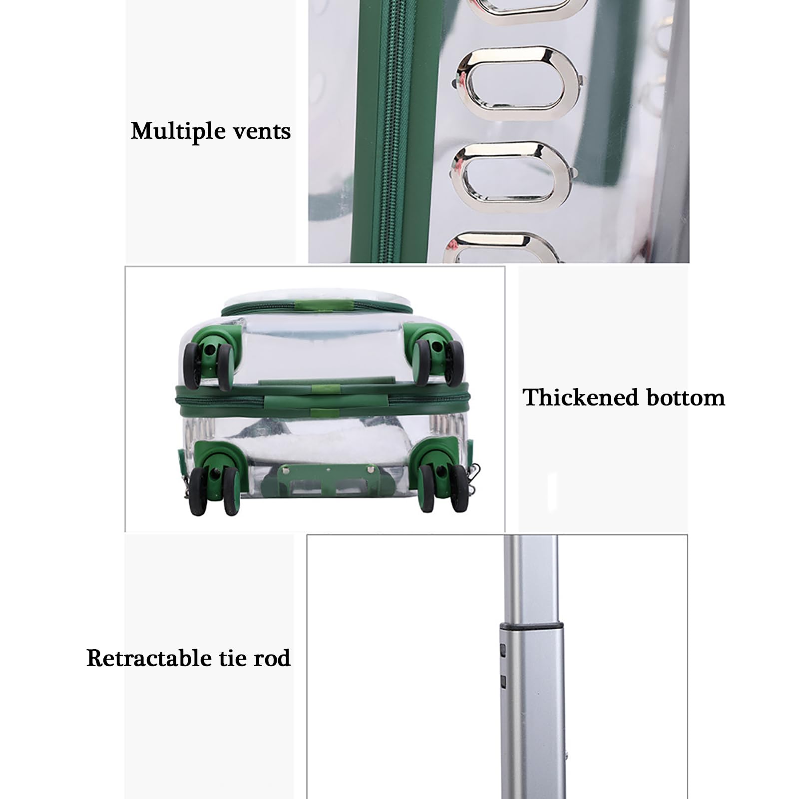 Katzentragetasche mit tragbarem, klarem Design – ideal für Reisen & Spaziergänge im Freien – Haustier-Trolley Koffer mit Universalrollen für Katzen & Welpen – wanderfreundlich