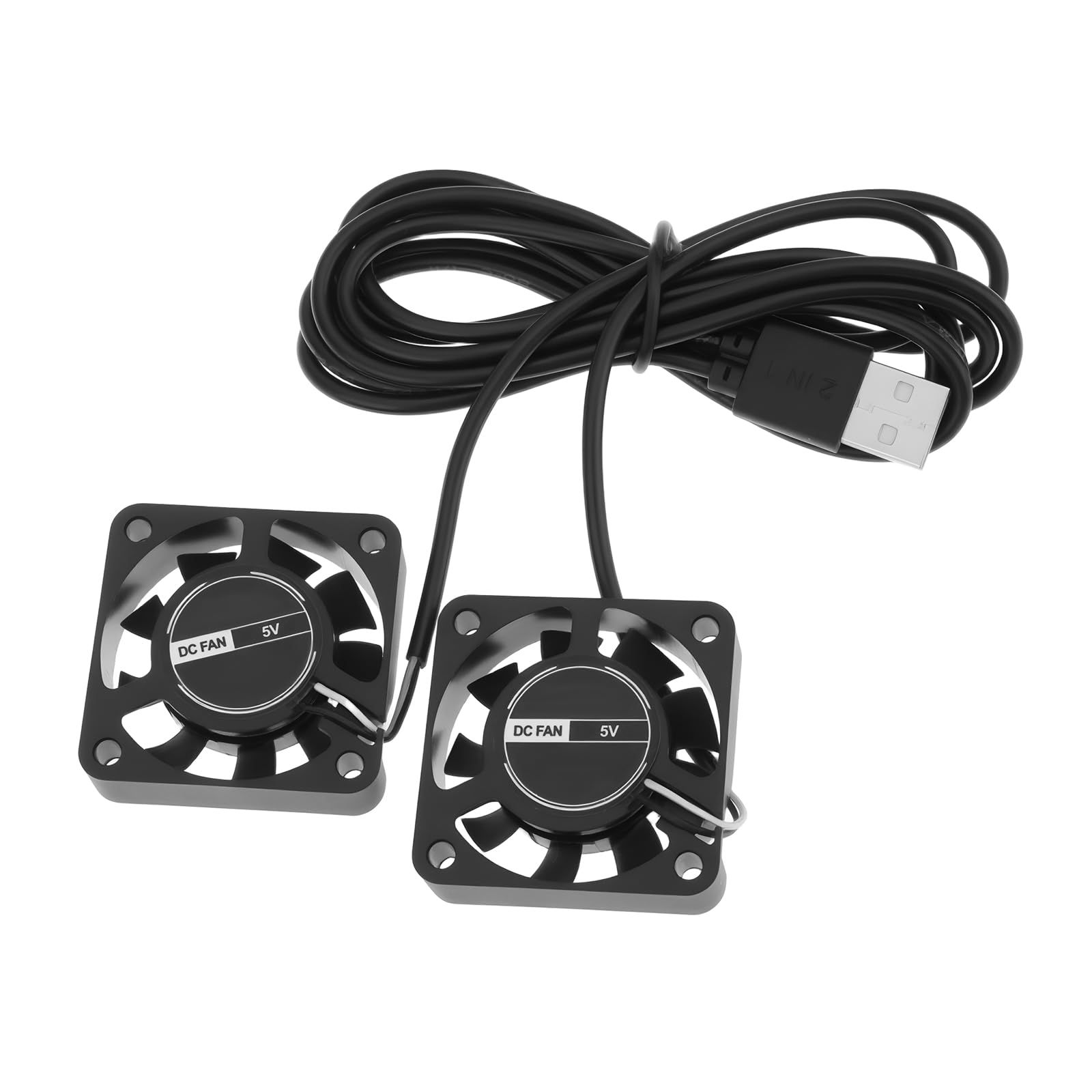 Ventilador de Refrigeración Doble USB 4010 de 5 V Y 40 X 40 X 10 Mm para Caja de Ordenador PC