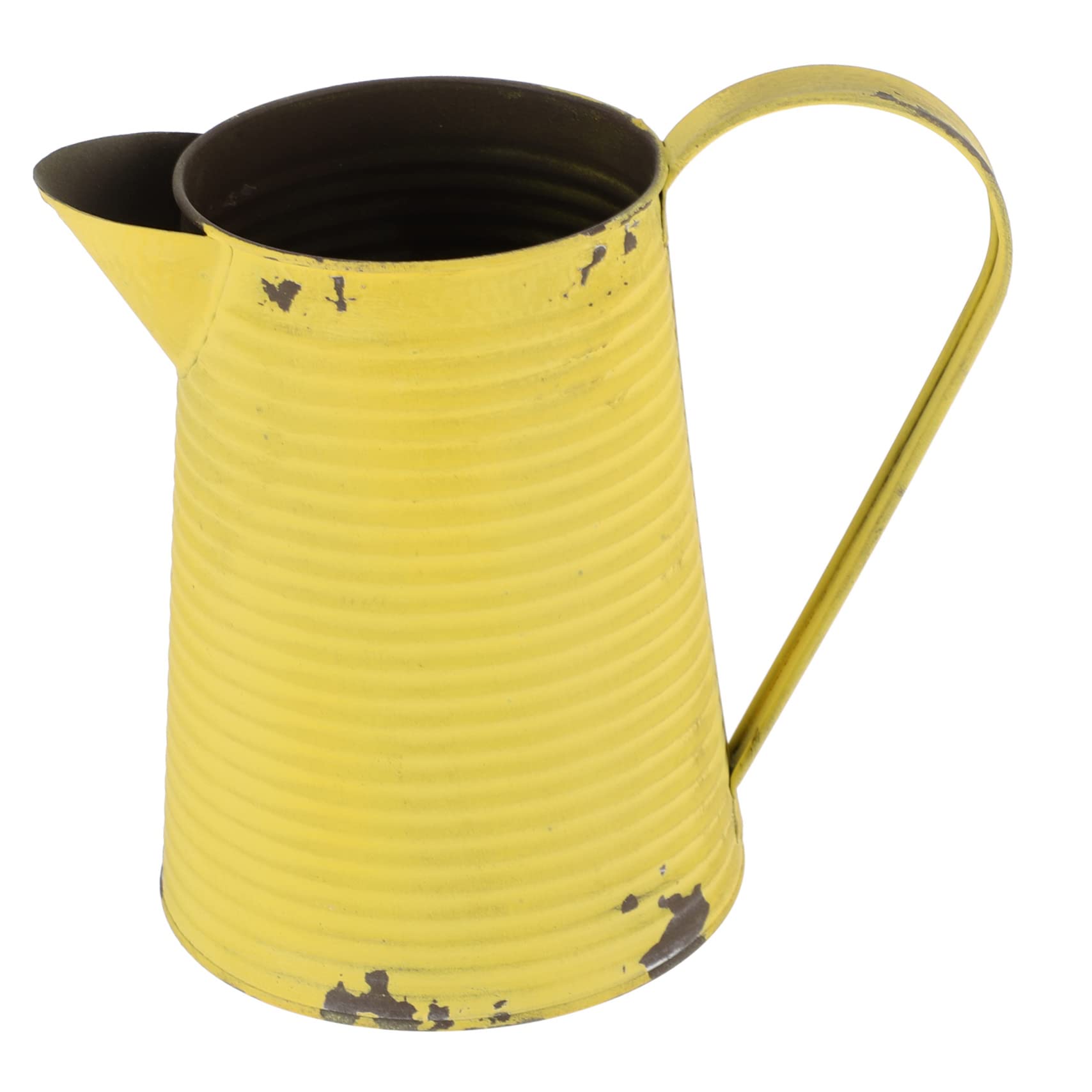 MERRYHAPY Vintage Metal Flower Container Antique Pitcher Pot for Home Decoration Rustic Style Flower Basket for Indoor and Outdoor Use Unique Present for Friends and Family