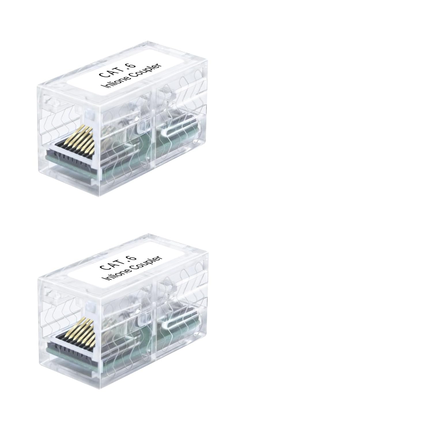 RJ45 Coupler Ethernet Connector Female to Female RJ45 Connector(3 pcs,White)