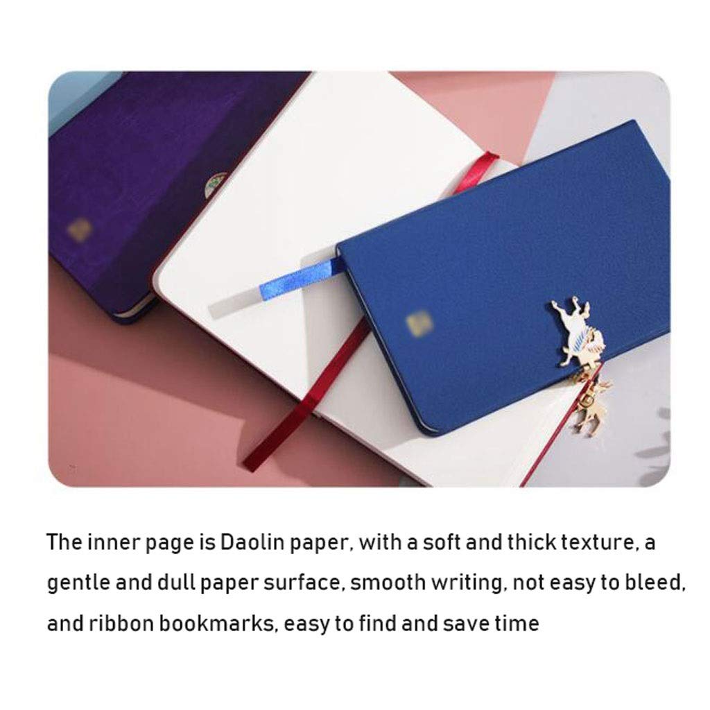 Journal Mignon Mini Boucle Notebook Simple Business High-Ent Cuir Notepad Literie Literie Exquise Meilleur Cadeau (Color : Blue)