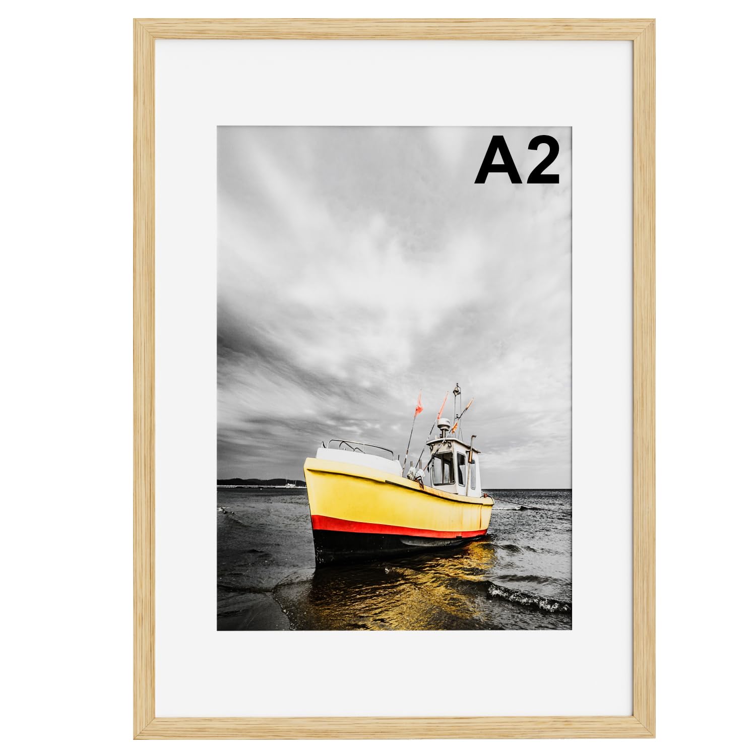 A2 Picture Frame, 42x59.4cm OAK Poster Frames with Perspex Window
