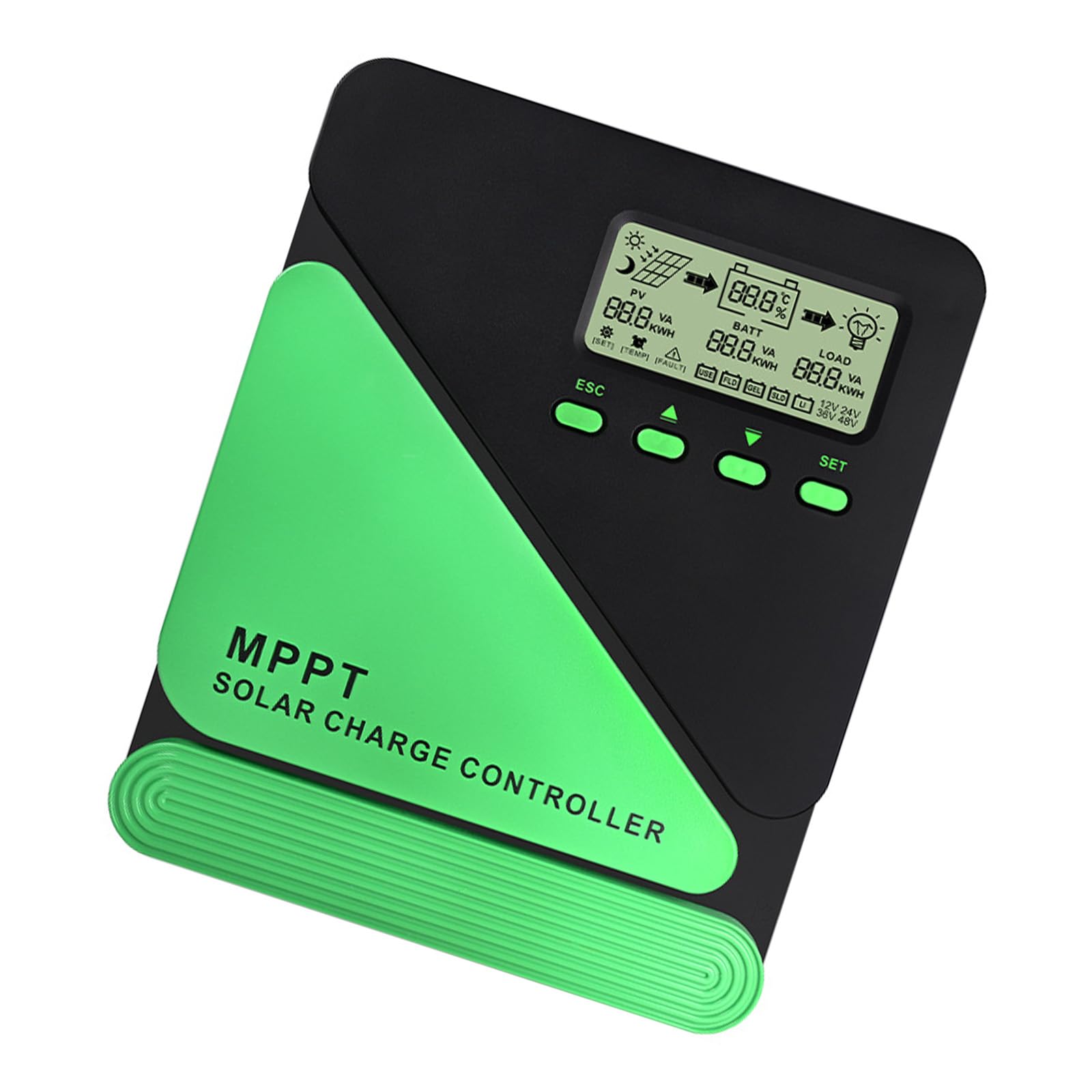 Efficient MPPT Solar Charging Regulator for Solar System Automatic 12V 24V Switching Max 60A Charging Capacity Camping Solar Devices