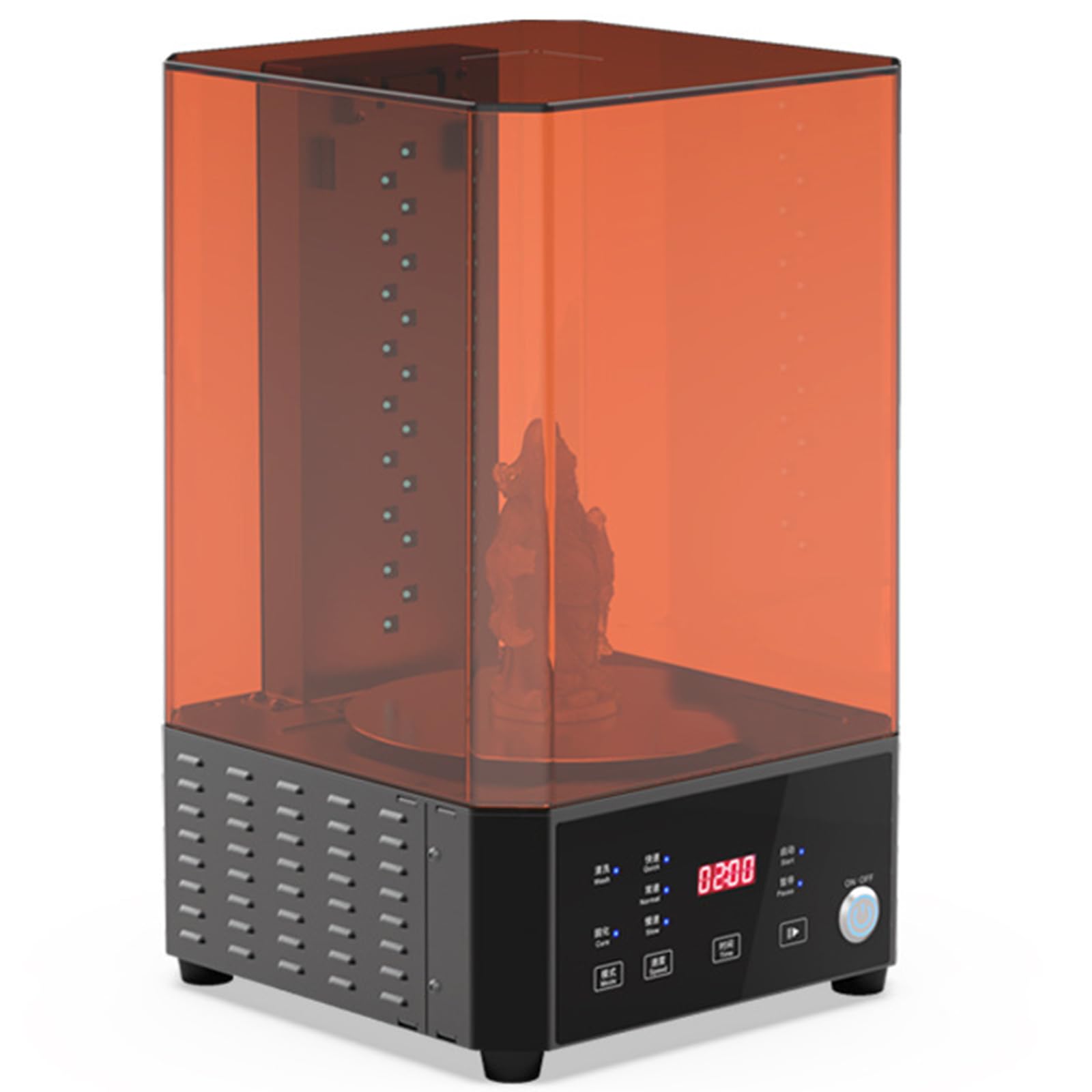 Machine de durcissement de lavage, boîte de durcissement en résine pour impression 3D, séchage à l'air libre et plate-forme de nettoyage, pour une utilisation à la maison et en studio