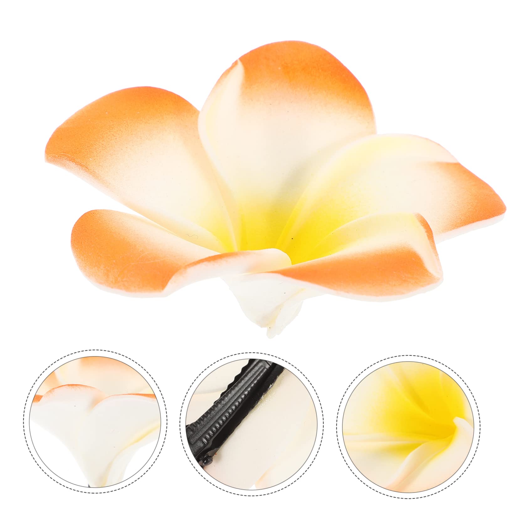 MAGICLULU 48 Piezas Plumeria Rubra broches flower hair clip Horquilla colorida pinzas para el cabello de playa para mujeres accesorios para el cabello de girasol pasador de pelo tiara verano