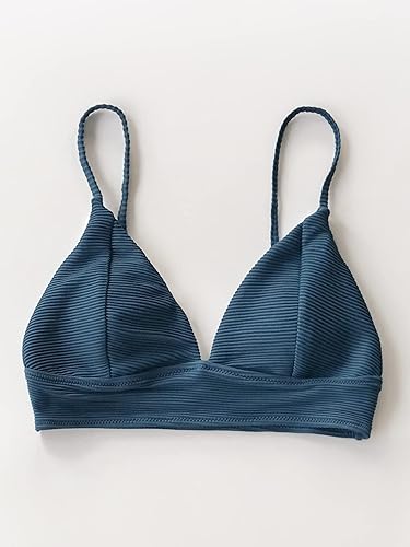 Miniatura 4 de CUPSHE Bikini Top for Women Swimsuit V Neck Textured Bathing Suit