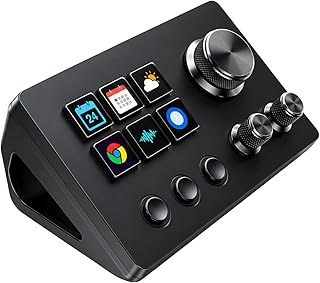 APEX LIGHT Streaming Macro Keypad, Programmable Stream Controller Dock with 6 LCD Custom Keys & 3 Control Knobs, Gaming Sh Price In India