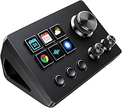 APEX LIGHT Streaming Macro Keypad, Programmable Stream Controller Dock with 6 LCD Custom Keys & 3 Control Knobs, Gaming Shortcut Keyboard for OBS, Twitch, YouTube, Windows/Mac | 1 Year warrenty