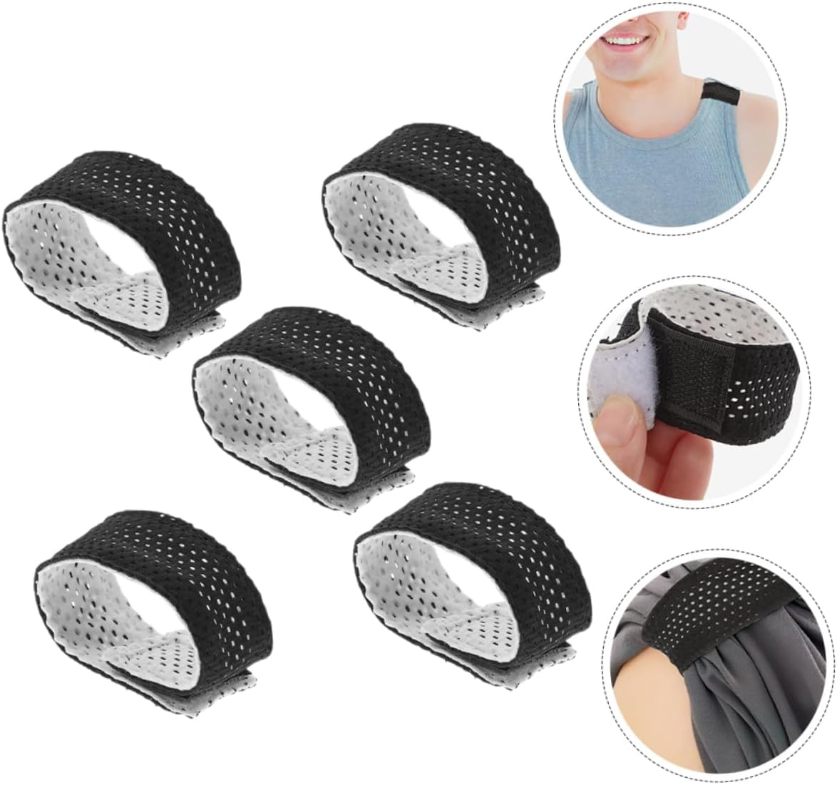 6 Pack Anti-slip Sports Sleeve Holders for Football Softball Sleeve Ties Sports Sleeve Bands Lightweight Sturdy Easy to Use